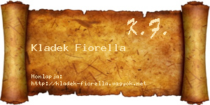 Kladek Fiorella névjegykártya